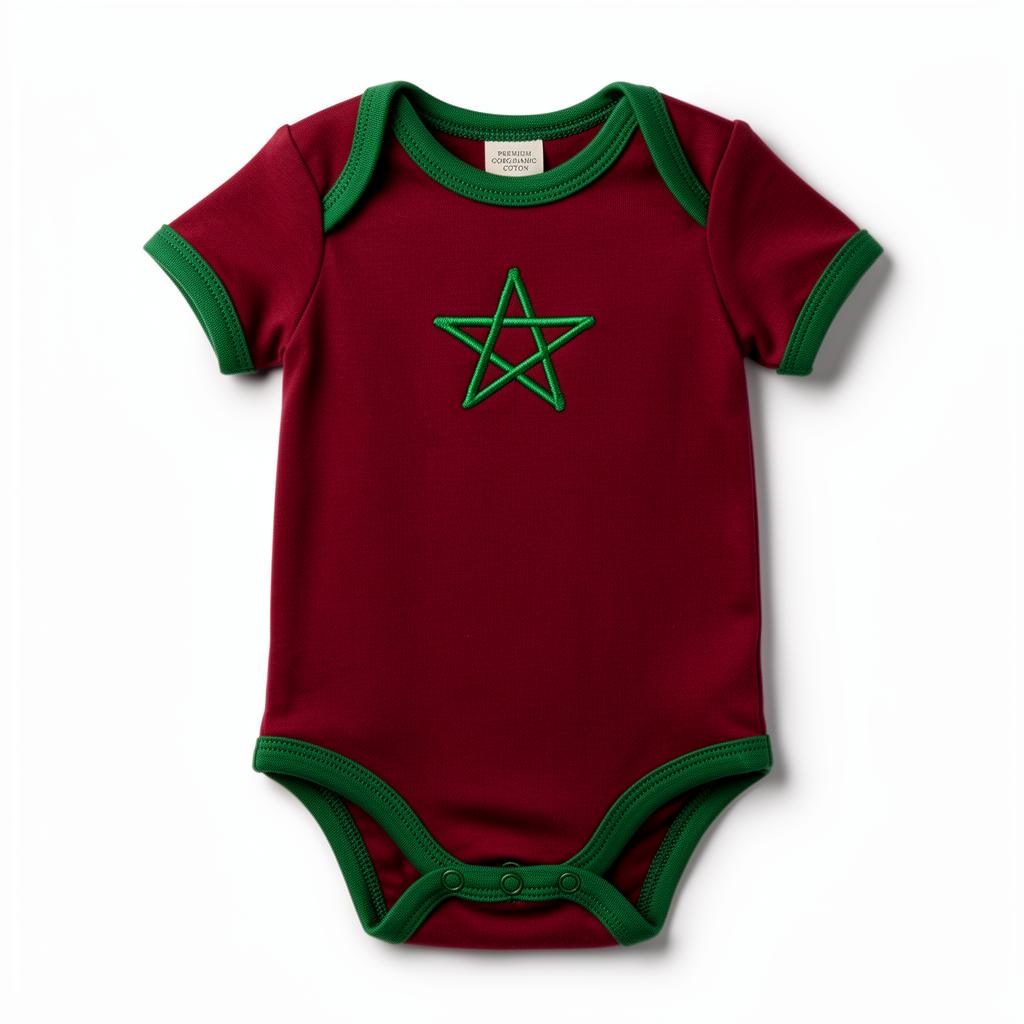 Marokko Baby Romper · Rood/Groen (0–24 mnd)