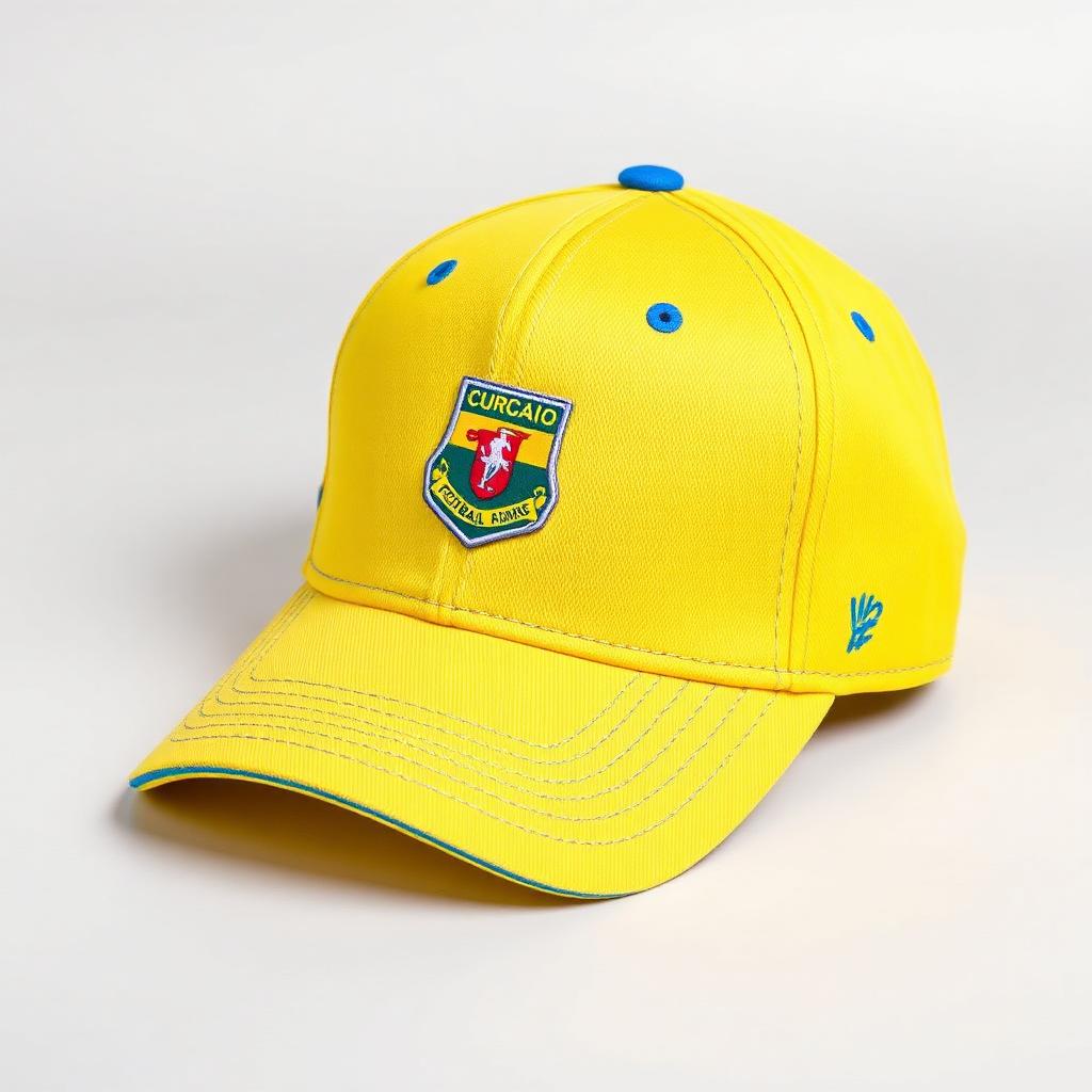 Curaçao Cap · Geel met embleem