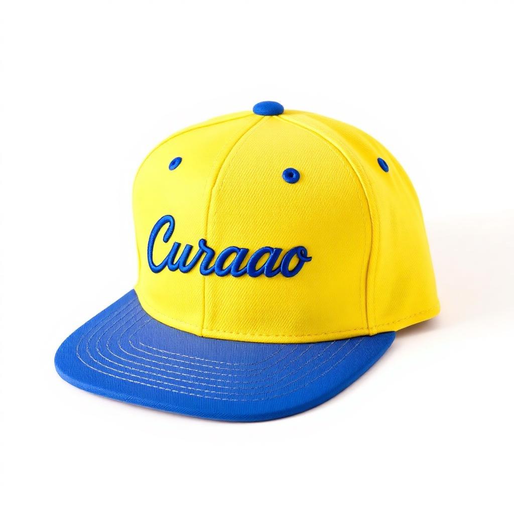 Snapback geel/blauw