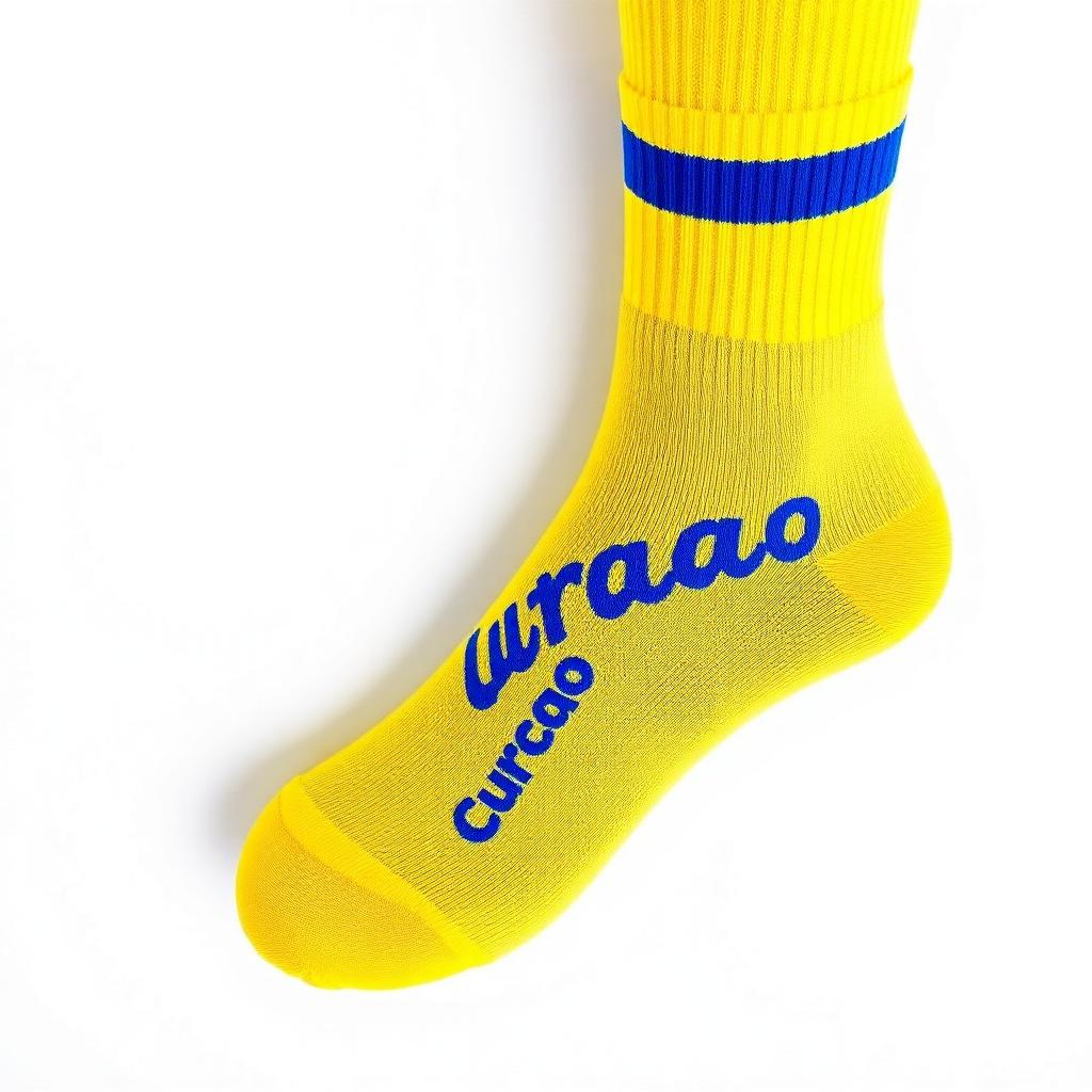 Voetbalsokken geel/blauw
