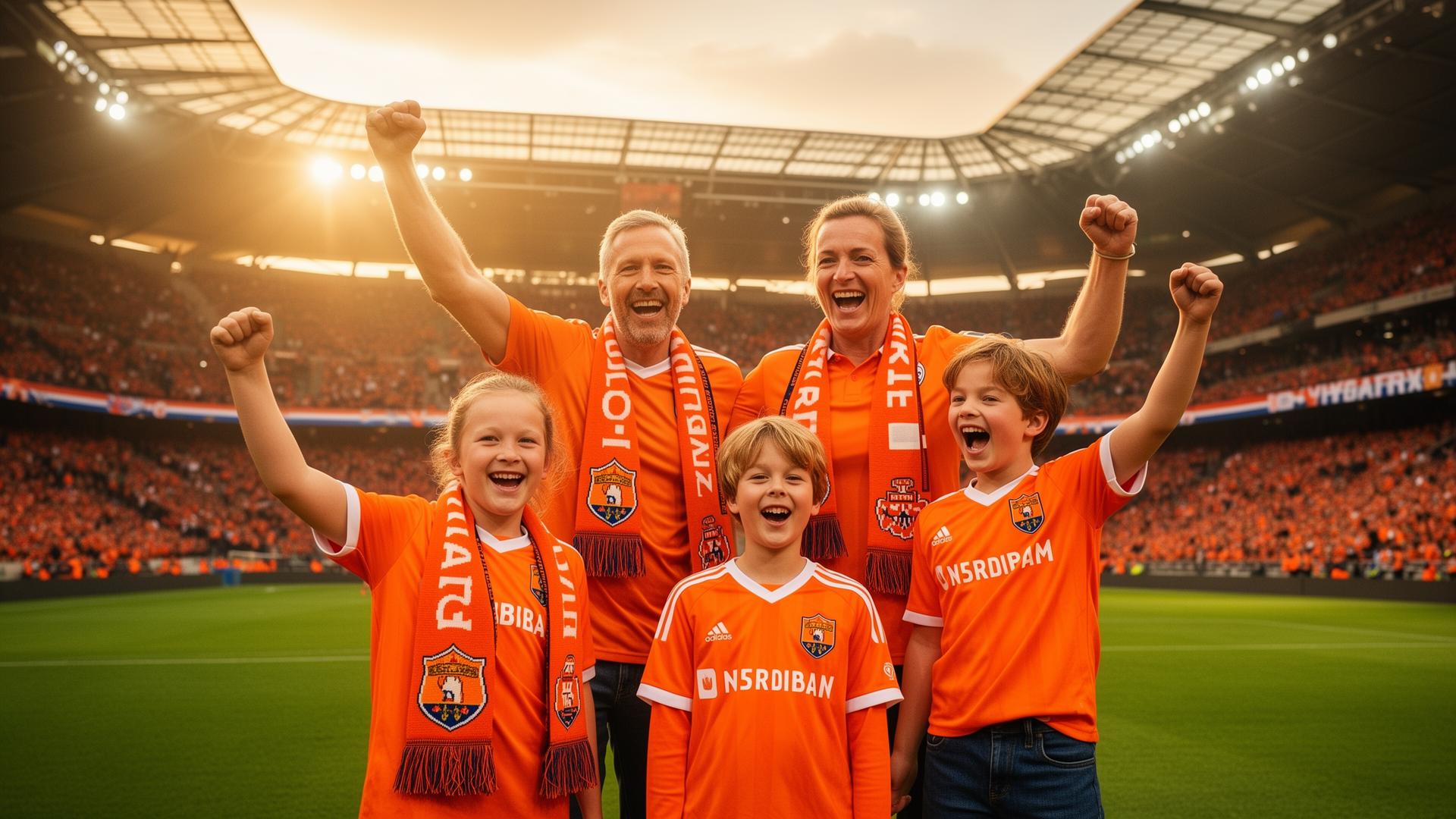 Oranje familie viert het WK in het stadion
