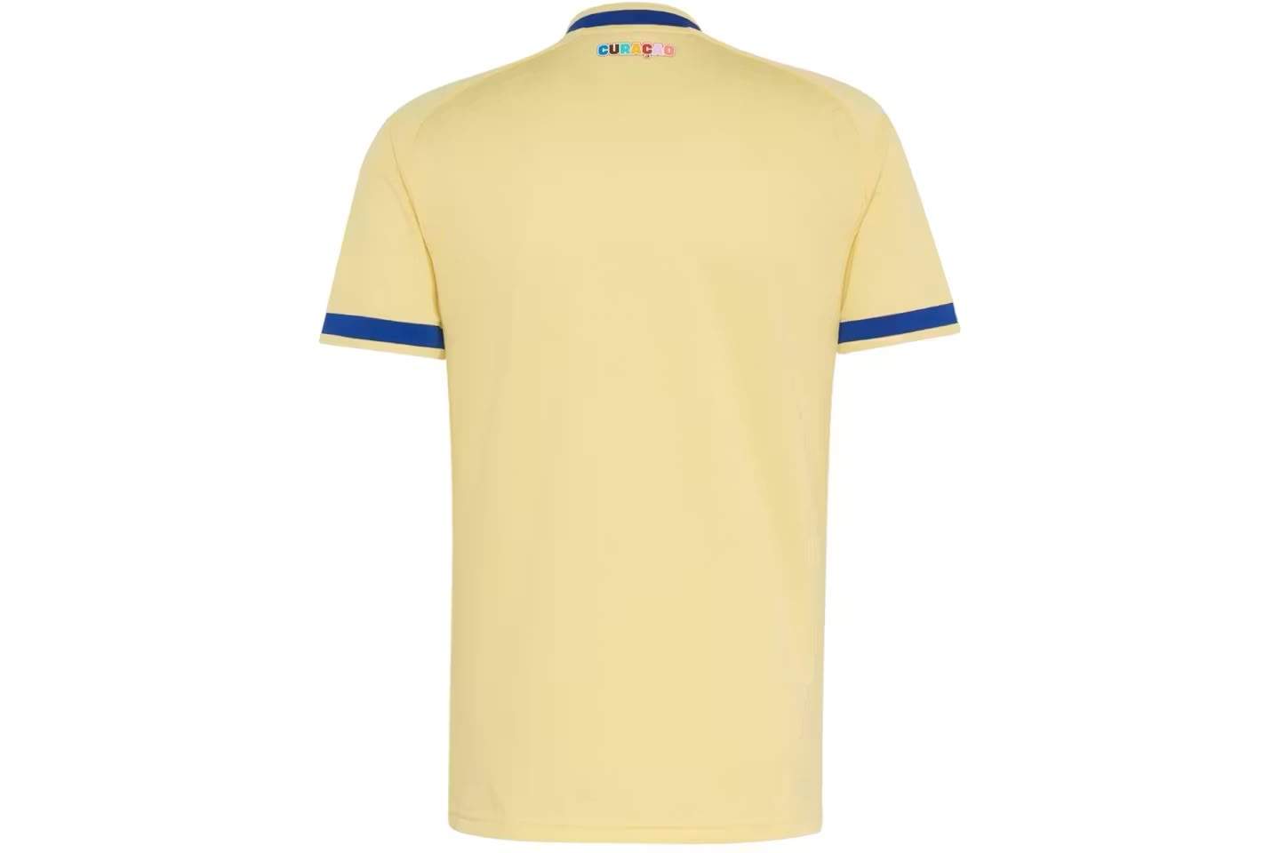 Curaçao Uitshirt Heren 2026 · Geel achterkant