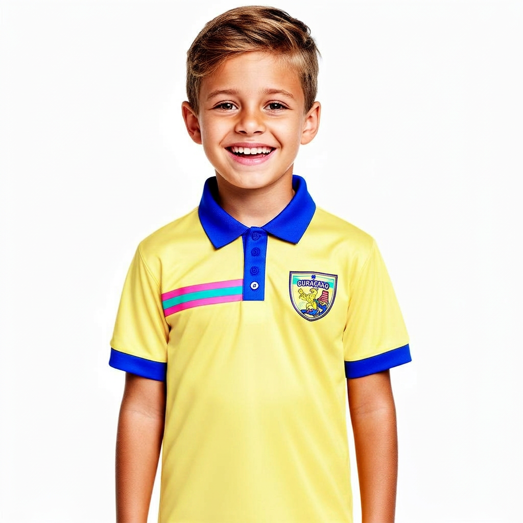 Curaçao Uitshirt Kinderen · Geel