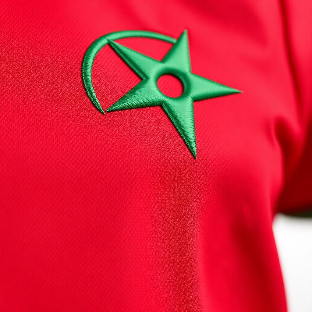 Marokko Fanshirt Heren · Rood foto 4