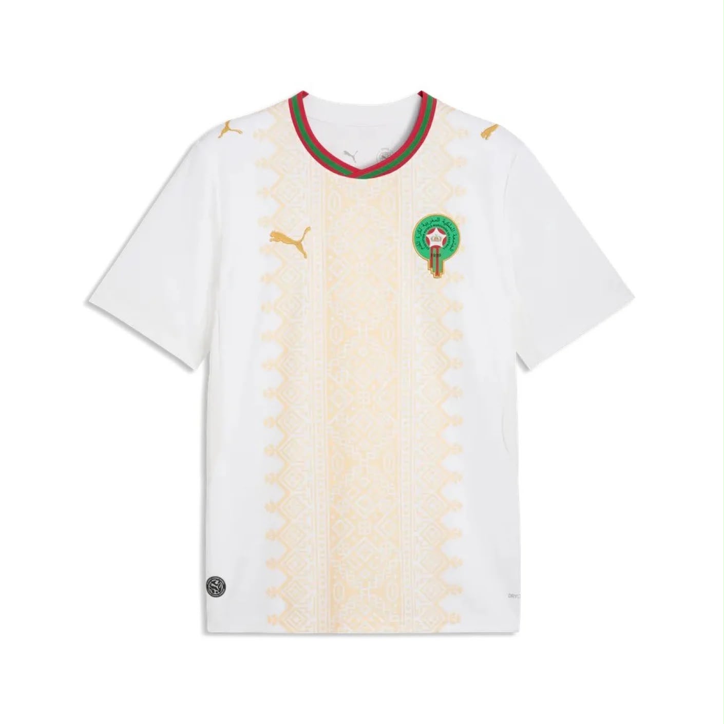 Marokko Uitshirt Heren · Wit met zellige-patroon